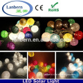 400colors available 12PCS outdoor LED cotton ball hanging outdoor solar lanterns